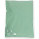House Of Pack Renkli Kargo Poşeti - 48X55 cm - Yeşil - 50 Adet ' Hello I'm Yours ' Baskılı