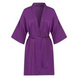House of Silk İpeksi Saten Sabahlık Gece Moru Kadın Sabahlık, Mor, M