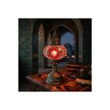 House Pratik ML06 Renkli Mozaik Cam Masa Lambası - Otantik Osmanlı Gece Lambası Hediyelik Abajur