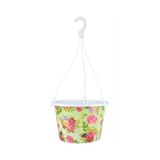 House2home Güllü Askılı Saksı - Yeşil Çap 26.9Cm