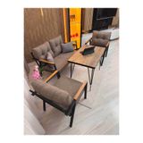 HouseART Balkon ,Bahçe , Teras , Cafe ,Salon , Metal Kanepe , Metal Kanepe Koltuk ,Oturma Takımı 2-1-1 Masalı Takım