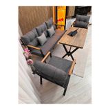 HouseART VERA 3+1+1 + Masa , Balkon, Bahçe - Cafe , Teras , Metal Kanepe Koltuk Takımı , YEMEK MASASI ,Çay Seti