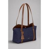 Housebags Indigo/Cognac Denim Tote Bag Kadın Omuz Çantası