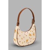 Housebags Ivory Meadow Bag - Papatya Desenli Kanvas Omuz Çantası