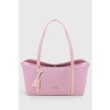Housebags Kanvas Pembe Kapaklı Bowling Tote Omuz Çantası 270