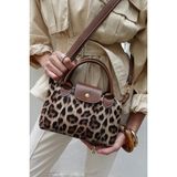 Housebags Leopar Desenli Kadın El Ve Omuz Çanta Çok Yönlü PU Deri 255 Şık Görünüm ve Ergonomik Tasarım - Tek ebat