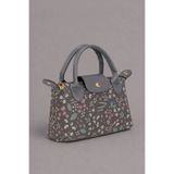 Housebags Pastel Bloom Denim Bag | Pastel Denim Çiçek Desenli Kadın El ve Omuz Çantası