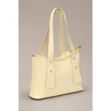 Housebags Sarı Dokulu Kadın Omuz Çantası – Gold Metal Detaylı Fermuarlı Everyday Tote Bag 287