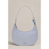 Housebags Sky Curve | Buz Mavisi Kanvas Hobo Omuz Çantası
