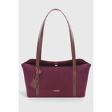 Housebags Süet Bordo Kapaklı Bowling Omuz Çantası 270