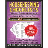 HOUSEKEEPING CHECKLISTS FOR CLEANING (100): Professional Home Cleaning Checklist System | Daily & Deep Cleaning Use | 100 Cut Out/Tear Out House ... Airbnb, Condos, & Apartments | 8.5x11 Inches