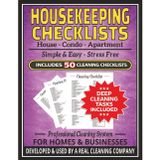HOUSEKEEPING CHECKLISTS FOR CLEANING (50): Professional Home Cleaning Checklist System | Daily & Deep Cleaning Use | 50 Cut Out/Tear Out House ... Airbnb, Condos, & Apartments | 8.5x11 Inches