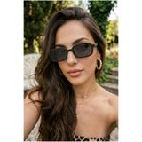 Houseofeyeris PIXORA SİYAH ÇERÇEVE Minimal Dar Dikdörtgen GÜNEŞ GÖZLÜĞÜ – Siyah (Smoke) Lens – UV400