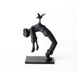 Housetrend Bird of Burden Sürreal Heykel – Modern Figüratif Sanat Objesi – 3D Yazıcı Tasarımı Estetik Biblo, Ev ve Ofis İçin Sanatsal Masaüstü Aksesuarı (Mat Siyah)
