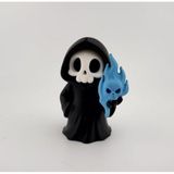 HOUSETREND Dekoratif biblo kurukafa iskelet Alevli Ölüm Meleği – İskelet Aksiyon Figürü - Grim Reaper with fire – Skeleton Action Figure
