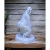HOUSETREND Dekoratif sevimli şakacı Biblo Twerk Yapan Hayalet Dekoratif Figür, Modern Tasarım, Mini Masa Süsü, Beyaz, Ofis ve Ev dekorasyon hediye