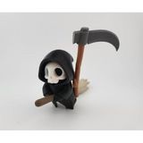 HOUSETREND dekoratif uçan kurukafa azrail figür iskelet ölüm meleği biblo Grim Reaper with broom Skeleton Action Figure