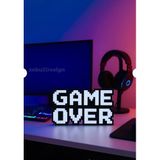 HOUSETREND Modern Plastik Dekoratif Duvar ve Masa Süsü, 9x14 cm, Siyah, Game Over Temalı Kabartmalı Obje