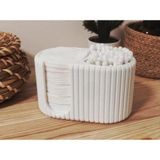 HouseTrend Pamukluk ve Kulak Çubuğu Organizeri – Şeffaf Makyaj Pamuğu Düzenleyici ve Kulak Çöpü Tutucu – Banyo ve Makyaj Masası İçin Kozmetik Saklama Kutusu * Qtip und Makeup Pad Organizer