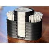HouseTrend Pamukluk ve Kulak Çubuğu Organizeri – Şeffaf Makyaj Pamuğu Düzenleyici ve Kulak Çöpü Tutucu – Banyo ve Makyaj Masası saklama Kutusu - Cotton Pad and Q-Tip Holder