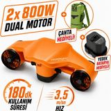 Hoverway Orca 2 Pro Çift Motorlu 1600W (2X800W) Çift Bataryalı Deniz Scooter'ı (Sea Scooter) - Premium Performans Serisi - Turuncu