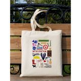 How I Met Your Mother Tasarım Ham Bez Tote Bag Çanta, Pinterest Çanta - 10D-Krem