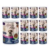 How Meow Yavru Köpek Biftekli ve Jöleli Konserve Mama 400 Gr x 12 adet