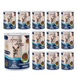 How Meow Yetişkin Köpek Balıklı ve Jöleli Konserve Yaş Mama 400 Gr x 12 adet
