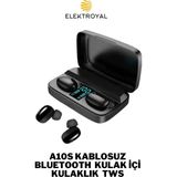 Howear A10S Kablosuz Bluetooth 5.0 Şarj Göstergesi Ekranlı Kulak Içi Kulaklık - Siyah