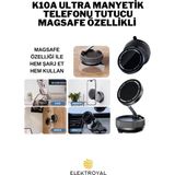 Howear K10A Ev Araba Her Alana Uyumlu 360 Derece Dönebilen Çok Açılı Magsafe Özellikli Araç Telefon Tutucu - Siyah