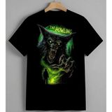 Howling Kurt Fantastik Sanat Syh Unisex Erkek Kadın Oversize Tişört Siyah