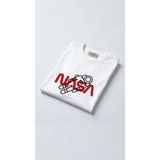 Hoxie Unisex Düz Renk Nasa Dijital Baskılı Bisiklet Yaka Basic Tişört - 0 Beyaz