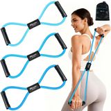 HOXWC Sırt için Egzersiz Bantları, Şekil 8 Direnç Bandı, Kollar için 8 Şekilli Direnç Bandı, Omuz, Bacak Germe, Fizik Tedavi, Yoga, Pilates, Kadın Erkek için Ev Spor Salonu Egzersiz Ekipmanları