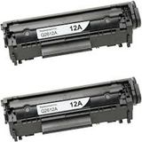 HP 12A Q2612A 4000 Sayfa 2 Adet Siyah Muadil Lazer Toner