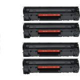 HP 285A / CB435A /CB436A /CE285A 3'lü Paket Sıfır Çipli Muadil Toner 4 Adet Avantaj Paket