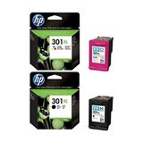 HP 301XL Siyah-Renkli Kartuş Set N972AE 1510/1050/2050/3050 Uyumlu Yüksek Kapasite
