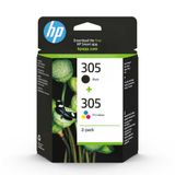 HP 305 Deskjet 2722 Siyah ve Renkli 2'li Orjinal Kartuş Seti