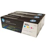 HP 305A Mavi-Kırmızı-Sarı CF370AM CE411A-CE412A-CE413A 3'lü Takım Toner