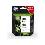 HP 3JB05 304 Siyah 3 Renkli 2'li Mürekkep Kartuşu