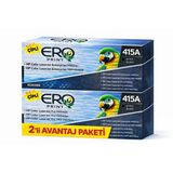 HP 415A - W2030A 2400 Sayfalık Çipli Siyah Toner - 2'li Avantaj Paket Muadil Toner