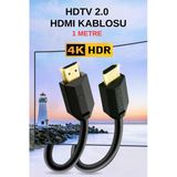 HP 4k Full HD Yüksek Hızlı Hdmi Kablosu 3D HDR 2160P 60Hz HDTV 1 Metre | PS3 PS4 PS5 TV PC Uydu Uyumlu