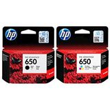 HP 650 + 650 Siyah Renkli Orijinal Kartuş Seti
