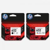 HP 652 Siyah ve Renkli 2'li Set Kartuş