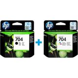 Hp 704-CN692A-CN693A Siyah ve Renkli Orijinal Kartuş Standart Kapasite Uyumlu Modellerle - Renkli - Siyah