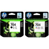 Hp 704 Siyah Ve Renkli Kartuş Set Cn692A Cn693A