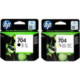 HP 704 Siyah ve Renkli Orijinal Kartuş 2060 Uyumlu Yüksek Baskı Kalitesi ile Uzun Ömürlü