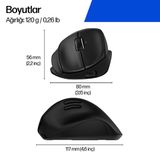 HP 720m Tilt Ergonomik Kablosuz Siyah Mouse
