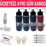 Hp 8615 8620 6000 4X500ml Muadil Mürekkep Seti Duruınk 4 Renk Kartuş Dolum Mürekkebi
