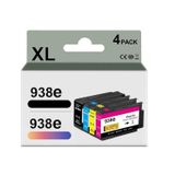 Hp 938E-4S6y2pe+4S6x9pe+4S6y0pe+4S6y1pe Muadil Siyah+Mavi+Kırmızı-Sarı Kartuşu (Multipack)