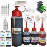 Hp C4342 C4343 C4344 350 351xl Kartuş Dolum Seti 500ml Siyah+3x100ml Renkli